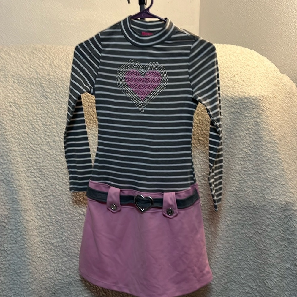 pinky  beautiful shiny heart ❤️ Girl dress